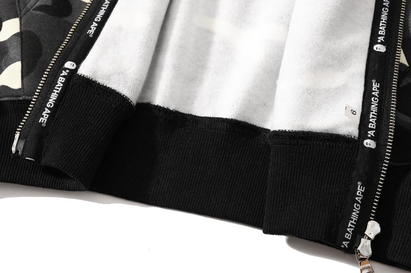 Unisex Reflective Camo Hoodie Jacket, Double Hood Design, Glow in Dark3