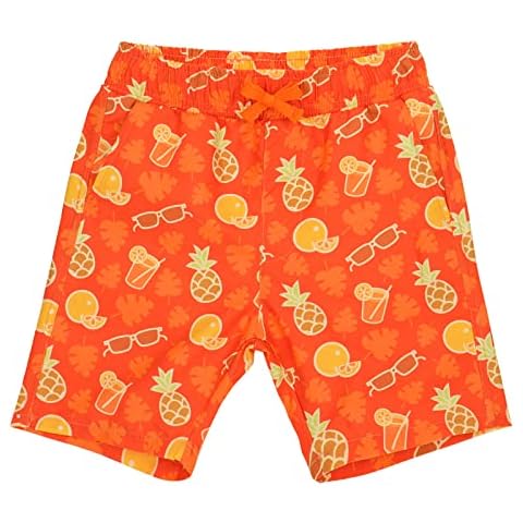 LACOFIA Boys Casual Swim Shorts Orange Cover