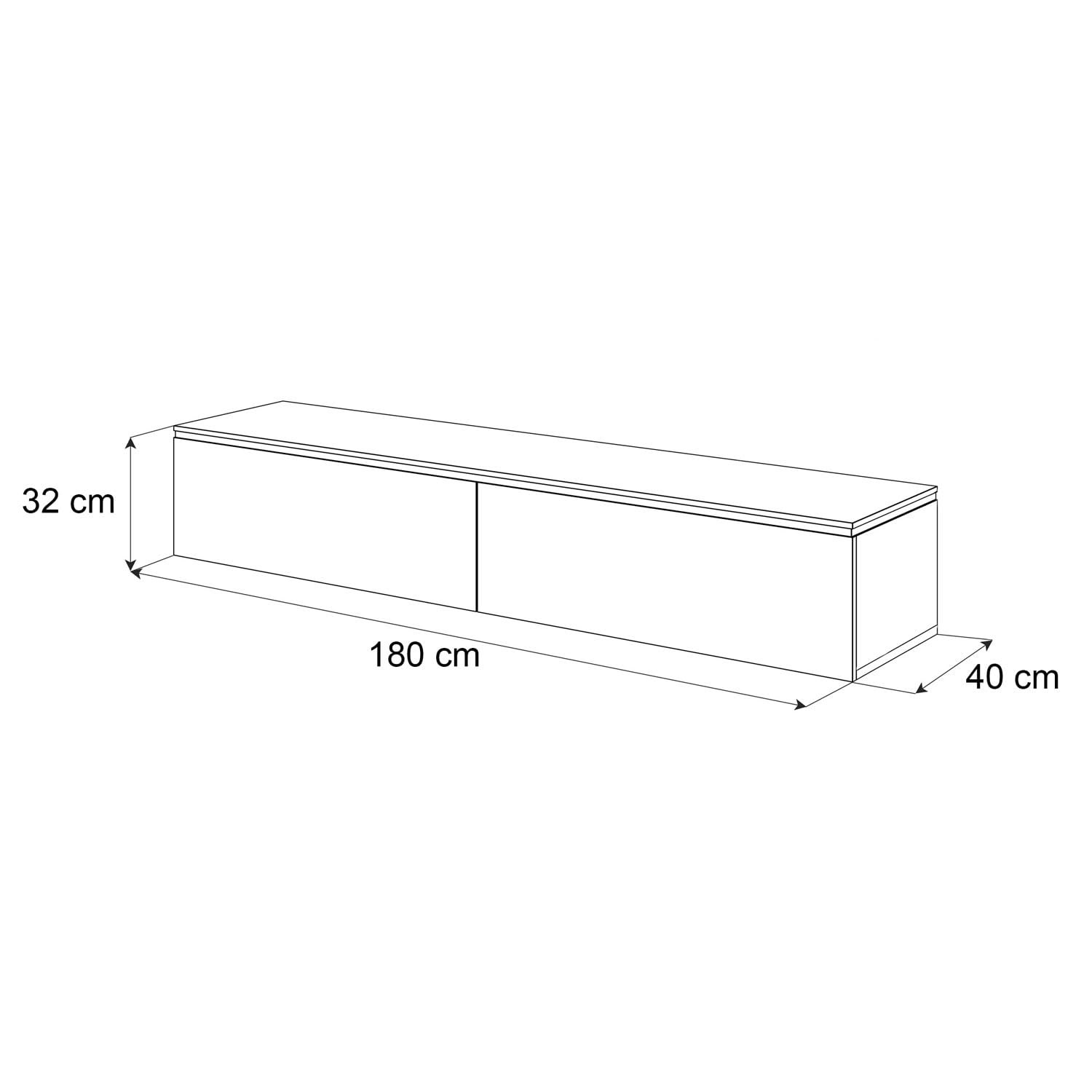 Lookway Hängende Wohnwand Aurora Kaschmir mit Goldener Dekorativer Leiste, LED-Option zur Wahl Modernes Wohnzimmermöbel (mit LED Beleuchtung)