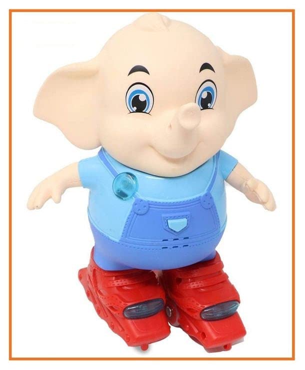 Buy Musical Elephant Toy with Bump and Go Action Blue Online at Low
