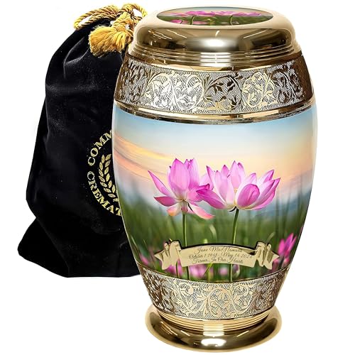 Image of Lotus Cremation Urns for Human Ashes Adult Female Decorative Urns for Ashes