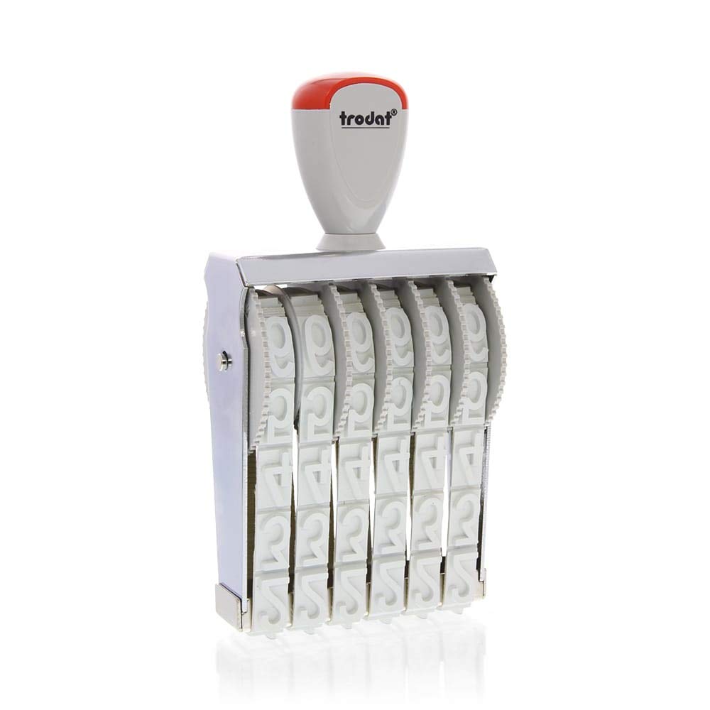 Trodat 15186.0 Separate Ink Numberer White Stamp