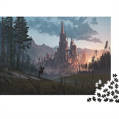Puzzle 1000 pièces adulte style européen The Castle of The Hidden Princess en bois 75x50 cm