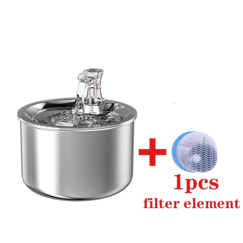 Fuente automática para gatos y perros acero inoxidable 2L miniatura 2