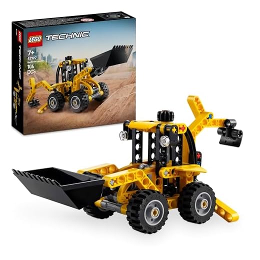 LEGO Technic Backhoe Loader Construction Vehicle Toy for 7+ Year Old Boys & Girls - Building Set with Back Digger, Scoop and Outriggers - Birthday Gift Idea 42197