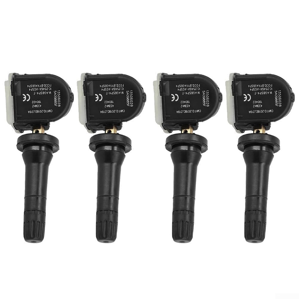 Sensore di monitoraggio della pressione dei pneumatici per Opel Dal Bj 2006 al Bj 2017 TPMS 13506028 Sensore di ricambio per Adam Ampera Astra 2012 2017, YQ00956280, YR00254380 (4PCS)