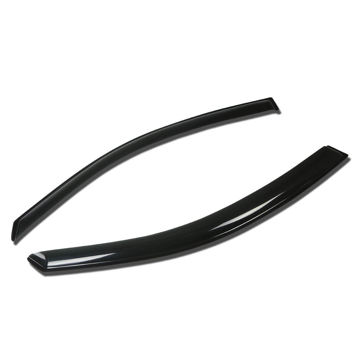 Auto Dynasty Window Visors Compatible with 00-06 Ford Focus ZX3 Hatchback, Pair of Tape-On Side Window Vent Visor Deflectors Rain Guard, Glossy Dark Smoke