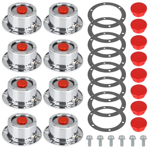 Image of CheeMuii 8 Pack 343-4009 Trailer Hub Caps Kit Replace for Stemco 343-4009