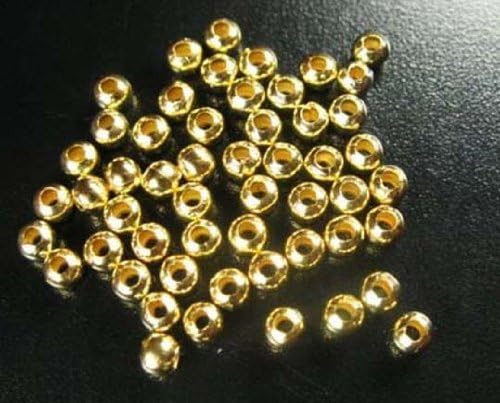 Miniatura 1 de 500 cuentas redondas chapadas en oro, espaciador de metal, 0.126 in, fabricación de joyas