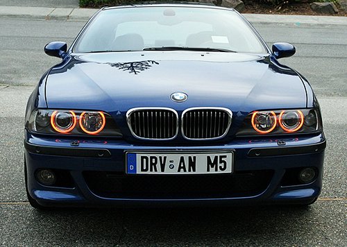 RZG 2 ampoules LED Angel Eye Halo couleur ambre pour phares de jour DRL Canbus pour E39 E60 E61 E87 E53 E63 E65