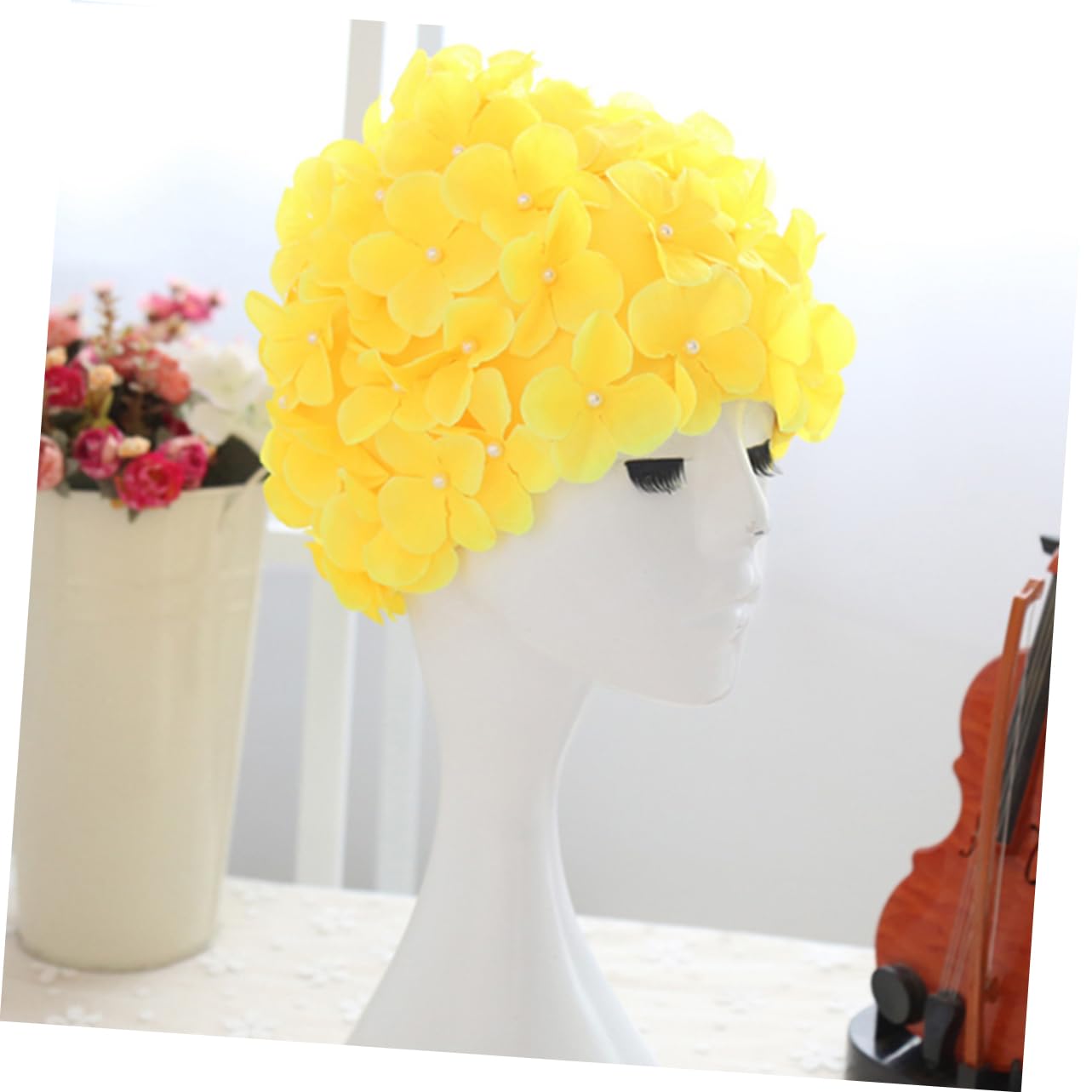 3 Uds Gorros De Natación para Mujer Gorro De Natación para Mujer Gorro De Baño Floral Gorro De Baño De Pétalos Sombrero De Ducha para Niños Sombrero De Señora Gorros De Baño