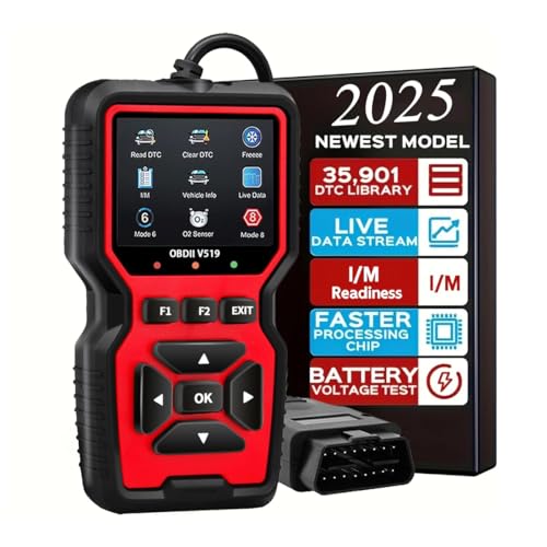 OBD2 Diagnosegerät für Alle Fahrzeuge, Diagnosegerät Auto mit Alle OBD2 Funktionen, Auslesegerät KFZ für nach 2000 Alle Autos, 10 Sprachen Auto Scanner, Universal Fehlercode Auslesegerät für PKW