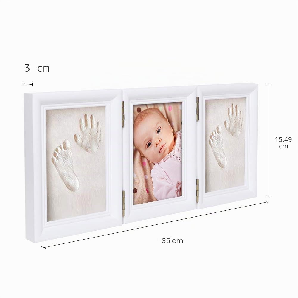 Kit de souvenir pour bébé Empreinte main ou pieds avec cadre en bois …