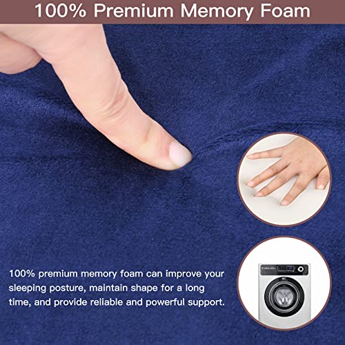 Urblapow Up-Ⅱ Bed Wedge Pillow ,Back Support Wedge Pillow For Back And Legs Support ，Sleeping ， Hypoallergenic Support Pillow For Acid Reflux/Allergies/Indigestion,Blue #TOP5