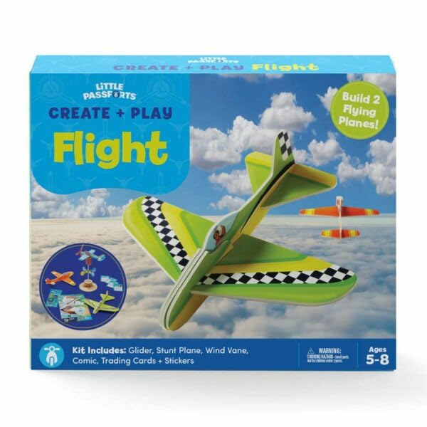 Little Passports Create + Play: Flight | Foam Glider Airplane Kit for Kids | Model Plane Toys & Activities | Mini Airplanes & Gliders | Gifts for Ages 5-8 - Image 4