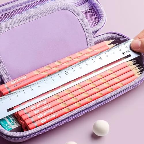 Image of Storio 3D Unicorn Cover Large Capacity Pencil Case Compass with Compartments, School Supply Organizer for Students, Stationery Box, Cosmetic Zip Pouch Bag, Multicolor