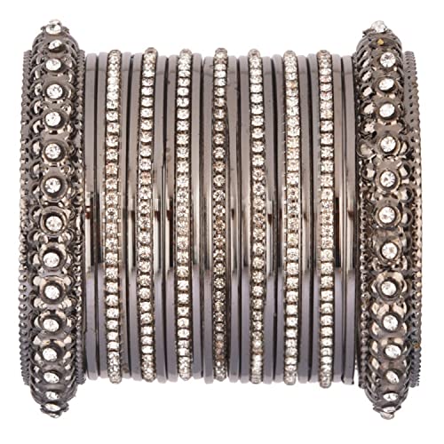 Efulgenz Boho Vintage Antique Gypsy Tribal Indian Oxidized Crystal Bracelets