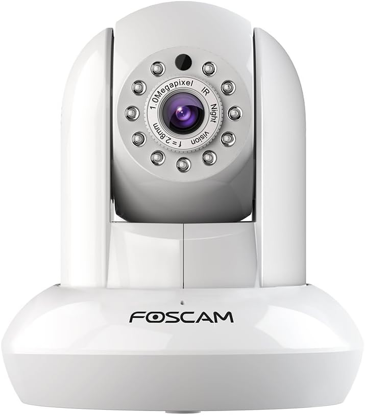 Foscam FI9821P Plug & Play 1.0 Megapixel 1280 x 720 Wireless/Wired Pan/tilt IP Camera with IR-Cut (White)