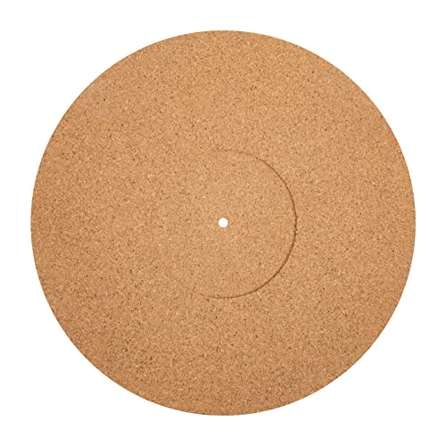 SWOOMEY Cork Vinyl Record Mat Thick Protective Pad for Turntable Vinyl Disc Durable Antistatic Design Replacement for Record Players Easy to Use Home Disc Mat