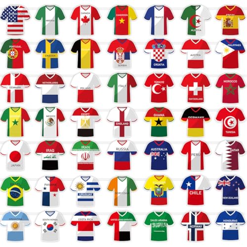2026 World Cup Soccer Flag Bunting Banner 49 pcs