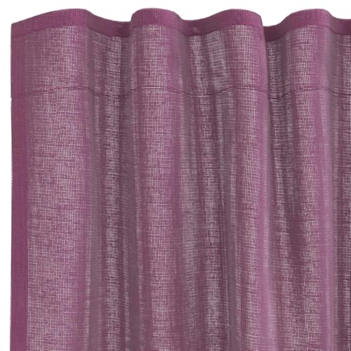 Voilage violet 140x175 rideau de salon semi-transparent et opaque lot de 2 - 5