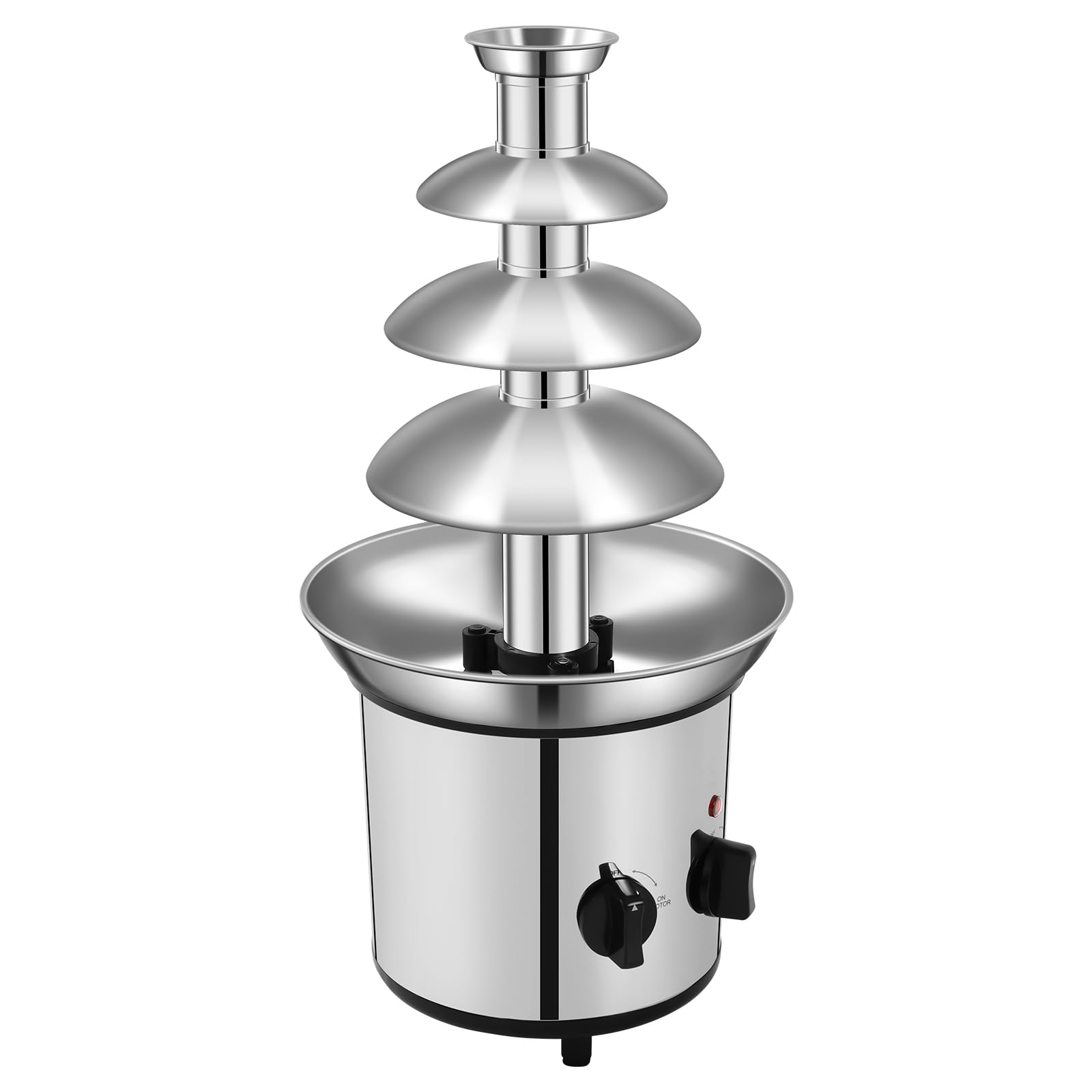 Bepritm Commercial Chocolate Fountain, Stainless Steel Melting Machine Adjustable Temp, Large Commercial Hot Chocolate Fondue Tower for Nacho Cheese