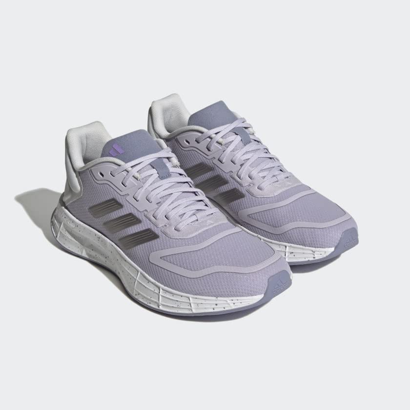 Image of adidas Women's Duramo SL 2.0 Sneaker, Silver Dawn /Taupe Metallic /Violet Fusion, 13.5
