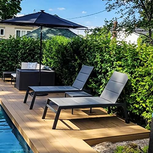 PURPLE LEAF 2er Set Sonnenliege klappbar Aluminium, Gartenliege mit...