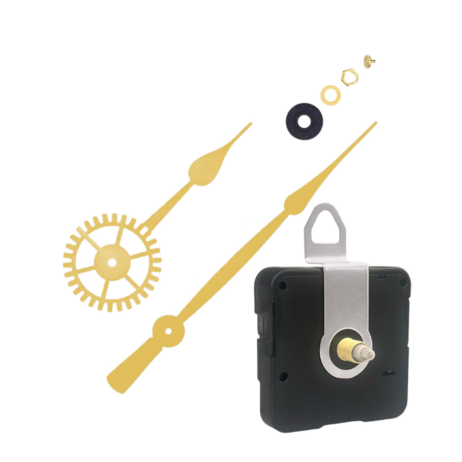Woedpez Quiet Clock Motor Kits with Metal Hands for Wall Repair and Mechanism Replacement Quartzs Movements