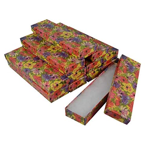 Boxdisplays Floral Print Jewellery Gift Boxes Cover