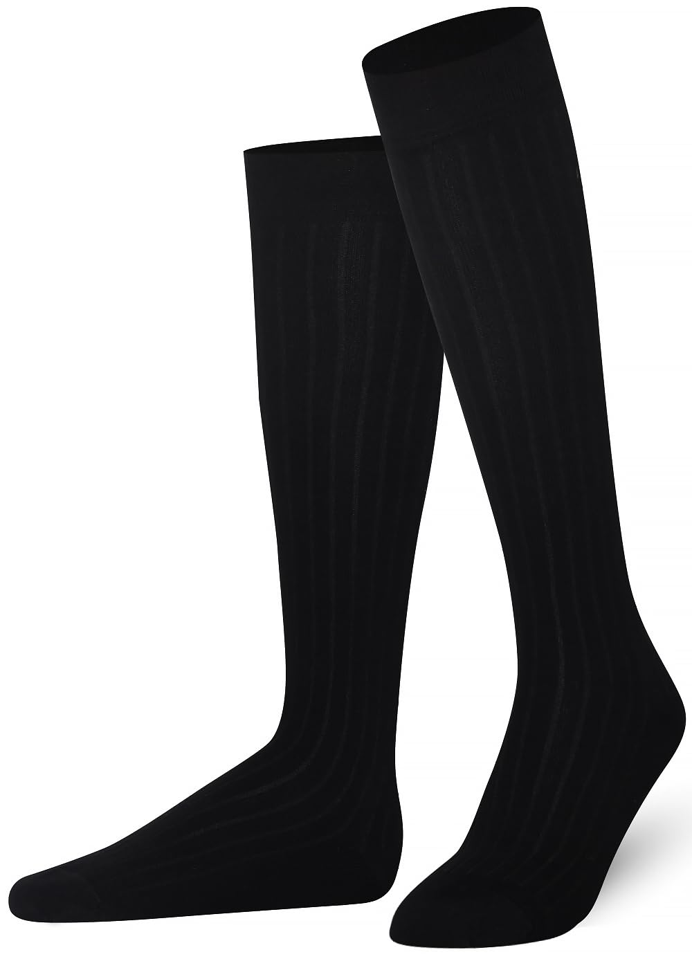 Mysocks Calcetines largos unisex hasta la rodilla con un diseño extra fino de algodón peinado
