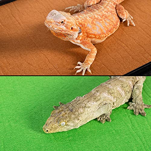 REPTI ZOO Reversible Reptile Carpet Pack of 2PCS, Terrarium Substrate Bedding Liner (11 in X 29 in) for 8/10/12/15/20… - Image 5