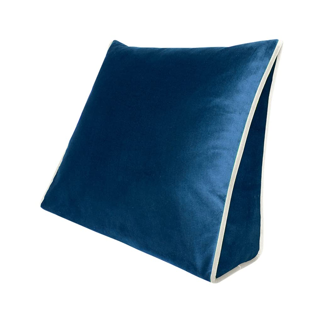 Taie d'oreiller triangle en velours 60x50x25cm amovible pour tête de lit