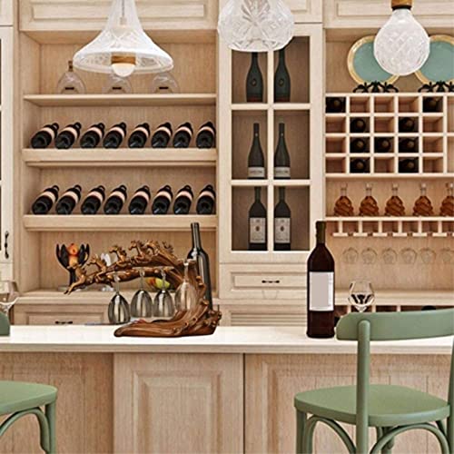 Soporte creativo para botellas de vino en resina 50x17x31 cm miniatura 7