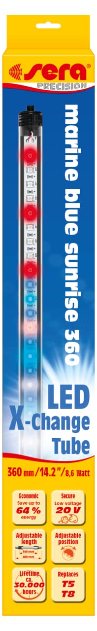 SERA Tube LED X-Change Marine Blue Sunrise de 8,6W pour Aquarium 360mm,