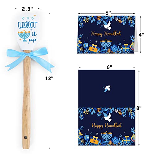 Hanukkah-Silicone-Spatula-3PCS-Flexible-Food-Grade-Gift-Idea-for-Mom-Heat-Resistant-Kitchen-Utensil-Home-Decor-Baking-Housewarming-Birthday-Wedding-with-Wooden-Handle-and-Ribbon-Bow-with-greeting-card Hanukkah Silicone Spatula 3PCS Flexible Food Grade Gift Idea for Mom Heat Resistant Kitchen Utensil Home Decor Baking Housewarming Birthday Wedding with Wooden Handle and Ribbon Bow with greeting card
