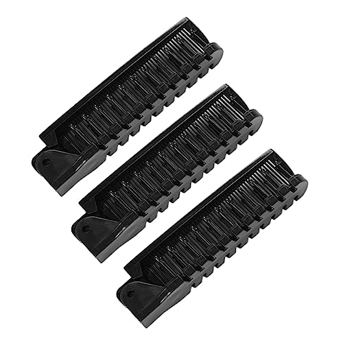 Mikinona 3個ポータブル折りたたみヘアコーム 防静電気 携帯用ダブルヘッドブラシ 子供向け トラベルヘアブラシ コンパクト ブラック 旅行用