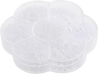 SEWACC 1 Caixa Semicírculo Remendo De Pérola Decalques De Arte Para Unhas Acessórios Para Unhas Strass Headpiece Contas De Pérola Flatback Jóias Para Unhas Pérolas Para Unhas Pedras