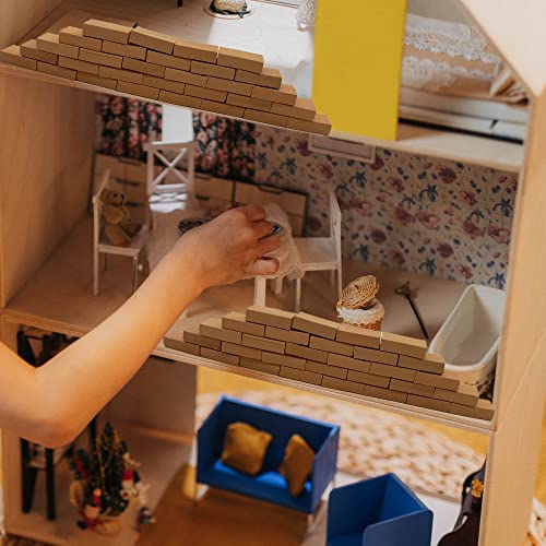 DHER Mini Ziegelsteine - 50 Stück Miniatur Ziegel für Sandkasten, Puppenhaus & Garten Dekoration