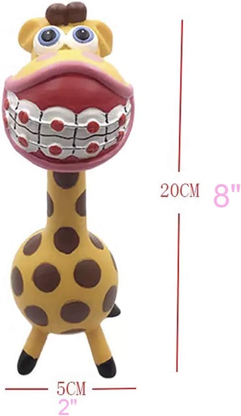 Giraffe with Dental Braces Sculpture Unique Dentist Gift Giraffe Figurine Garden Decor Statues Indoor Outdoor Decoration Sculpture/Dental Clinic Decorations image 2