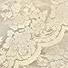 Kotile Beige Lace Curtains 84 Inches Long, 2 Panels Country Rustic Floral Vintage Beige Sheer Curtains for Living Room, Rod Pocket Privacy Light Filtering Window Curtain Drapes, 52 x 84 Inch
