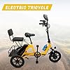 Bruce & Shark Foldable Adult Electric Trike, Motor 350W 28 Miles Range, 396 LBS Capacity 3-Speed Commuter Bike for Men/Women #4