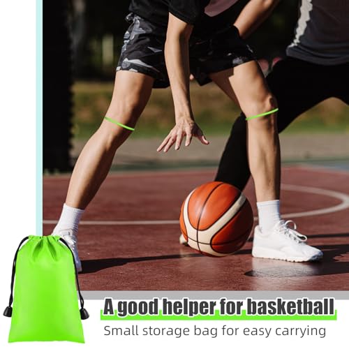 Image of Foilswirl Silicone Patella Knee Band for Basketball Patella Tendon Support Knee Pain Running Tendon Brace Support Strap(2,Fluorescent Green,M)