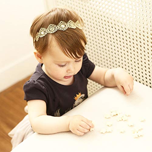 Gold Lace Flower Rhinestone Design Headpiece For Lovely Baby Princess Girls Hand Sewing Beads Hair Accessories Toddlers Headwrap for baby Girl4