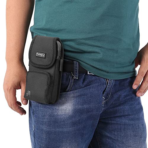 Perilogics Phone Holster for Men, Cell Phone Pouch with Metal Clip and Magnetic Closure, Belt Phone Holder Fits iPhone 18/17/16/15/14/13/12 Pro Max/Plus with Cases, L-Black by Perilogics - Used condition - Image 6