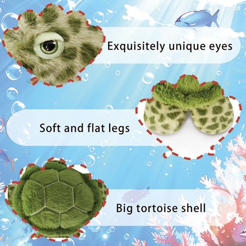 Image of Niuniu Daddy 20 inch 3.3 Pound Weighted Stuffed Animals Sea Turtle for Kids Adults, Large Sea Turtle Weighted Plush Toy, Cute Body Pillow for Calming, Ocean Series Sleeping Gift for Everyday Comfort