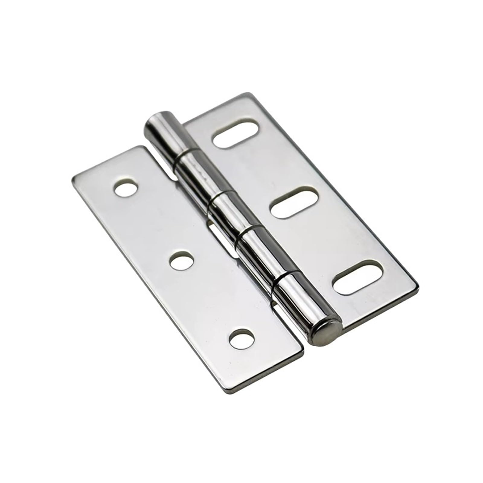 Asymmetric Waist Hole Hinge 304 Stainless Steel Machinery Equipment Mobile Cabinet Hinge 1Pcs(304 SS-Mirror-Small)