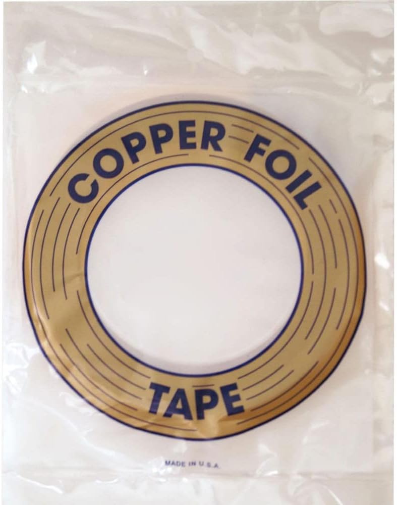Edco 3/16 Stained Glass Copper Foil Tape - 1.25 Mil Thickness