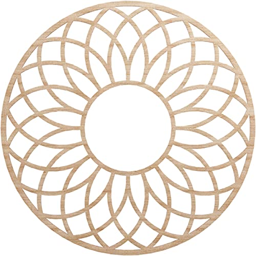 Image of Ekena Millwork 38 inchOD x 13 inchID x 1 /4 inchT Cannes Wood Fretwork Pierced Ceiling Medallion, Alder