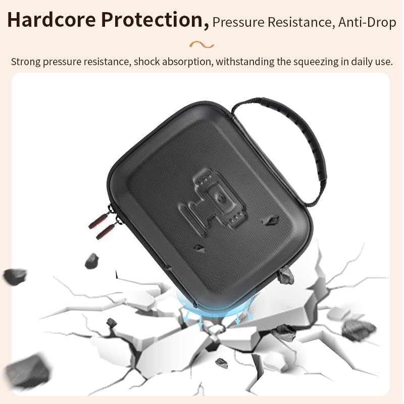 DJI Osmo Pocket 3 Carrying Bag,Waterproof Hard Carrying Case for Osmo Pocket 3,Portable PU Storage Protective Bag for DJI Osmo Pocket 3 Creator Combo Accessories,PU Leather Storage(1132045)